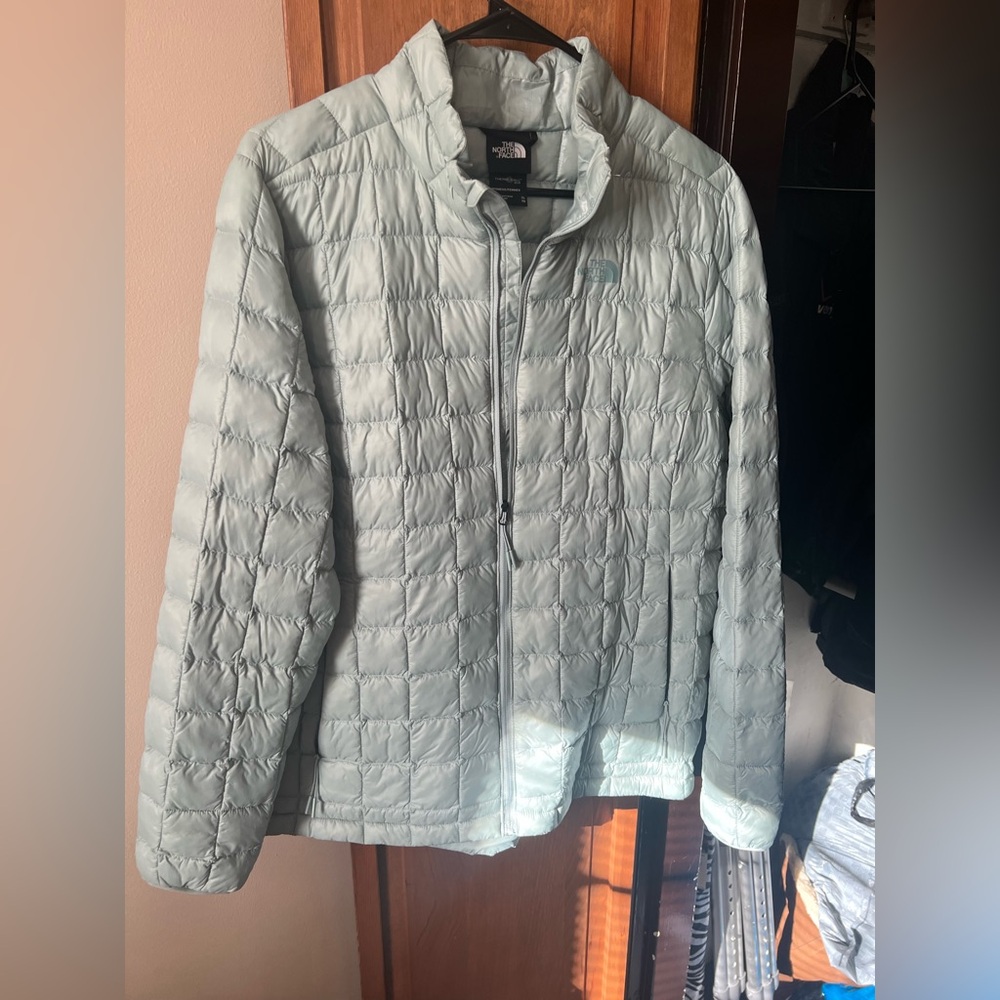 The North Face Women's Soft Blue Puffer Jacket